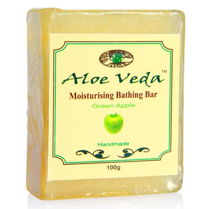 Buy Aloe Veda Moisturising Bathing Bar Green Apple 100 g - Purplle