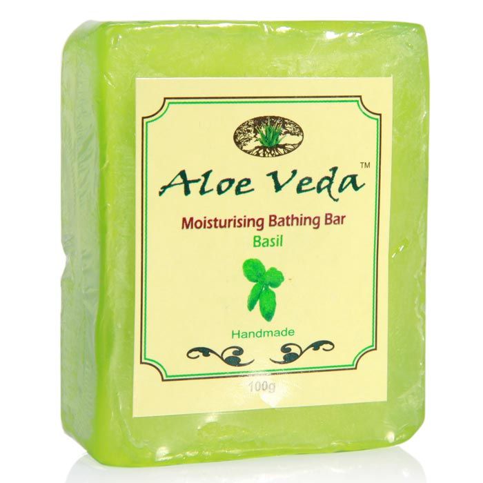 Buy Aloe Veda Moisturising Bathing Bar Basil 100 g - Purplle