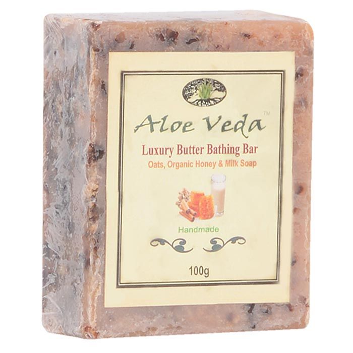 Buy Aloe Veda Luxury Butter Bar Oats Honey Soap with Milk 100 g - Purplle