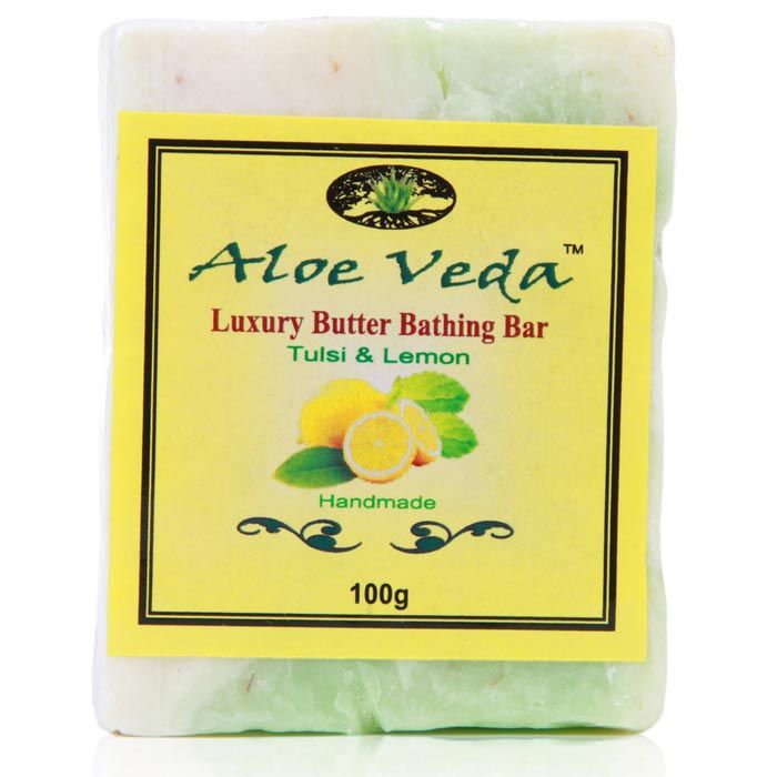 Buy Aloe Veda Luxury Butter Bar Tulsi Lemon 100 g - Purplle