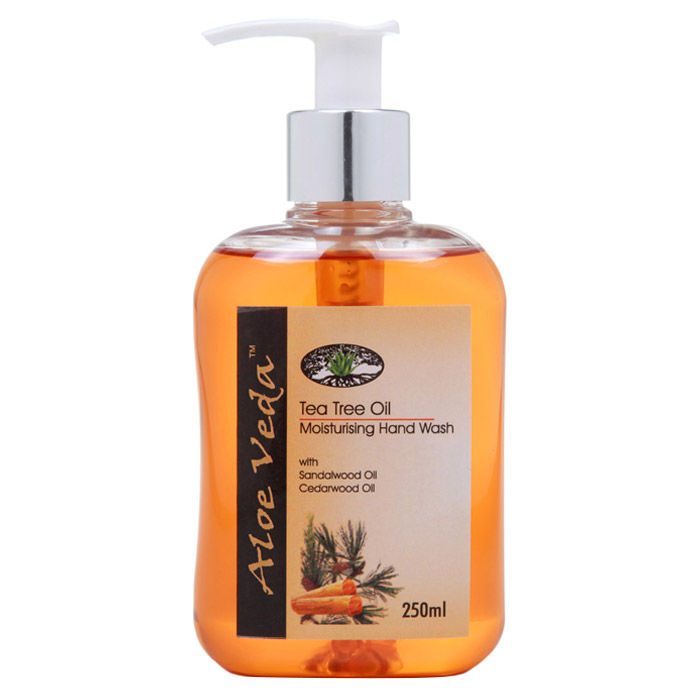 Buy Aloe Veda Tea Tree Oil Moisturising Hand Wash With Sandalwood Oil Cedarwood Oil 250 ml - Purplle