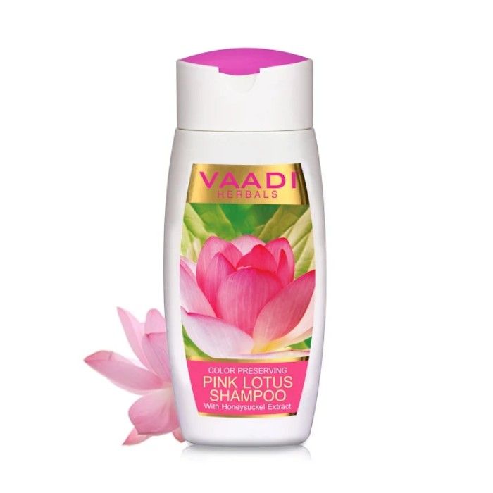 Buy Vaadi Herbals Pink Lotus Color Preserving Shampoo with Honeysuckle Extract (110 ml) - Purplle