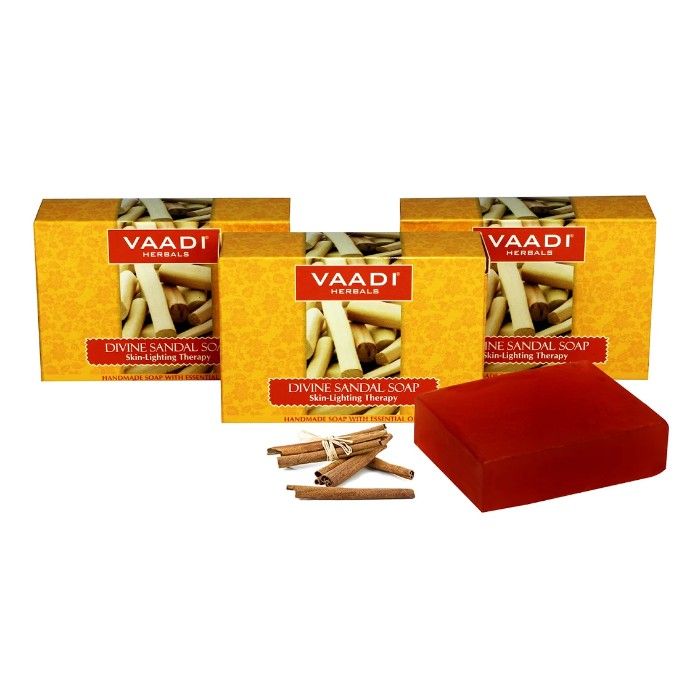 Buy Vaadi Herbals Divine Sandal Soap with Saffron & Turmeric (75 g) (Pack of 3) - Purplle