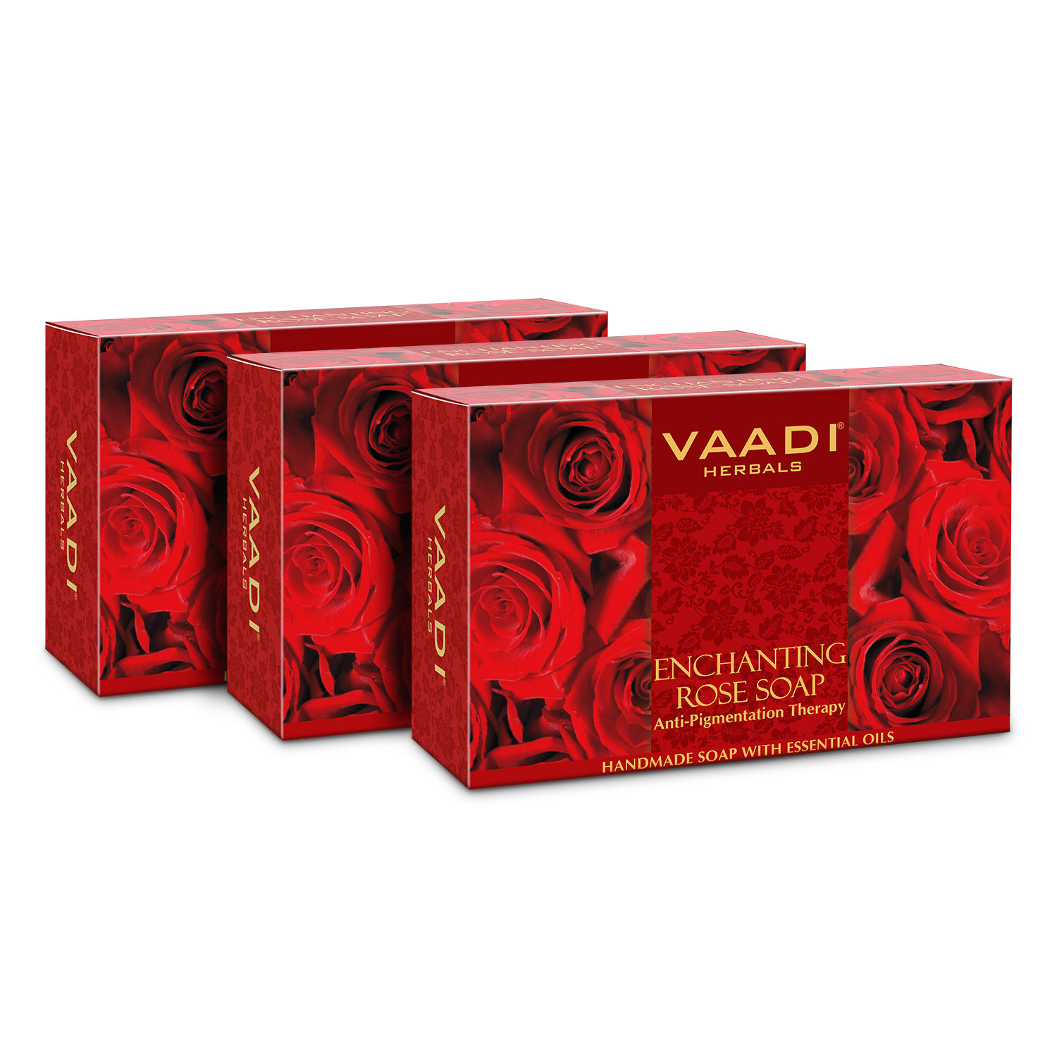 Buy Vaadi Herbals Enchanting Rose Soap with Mulberry Extract (75 g) (Pack of 3) - Purplle