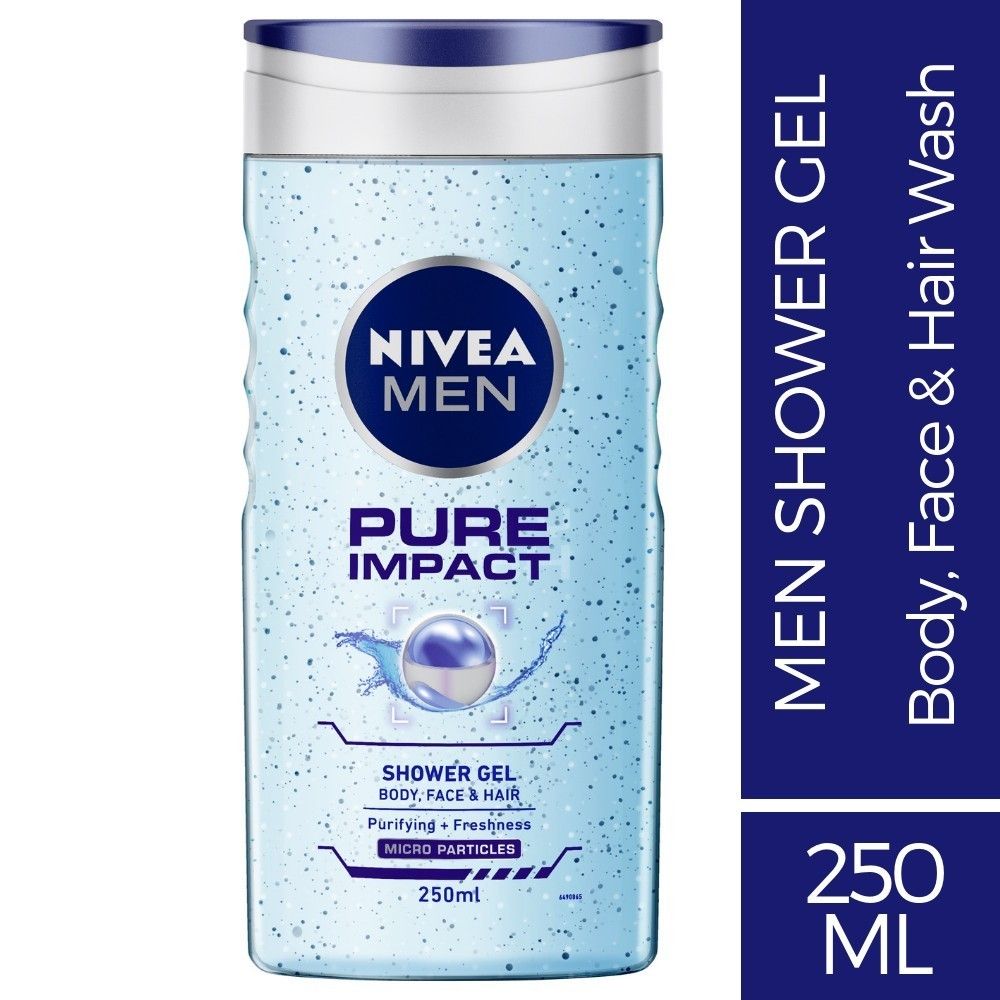 Buy NIVEA MEN Shower Gel, Pure Impact Body Wash, Men, 250ml - Purplle