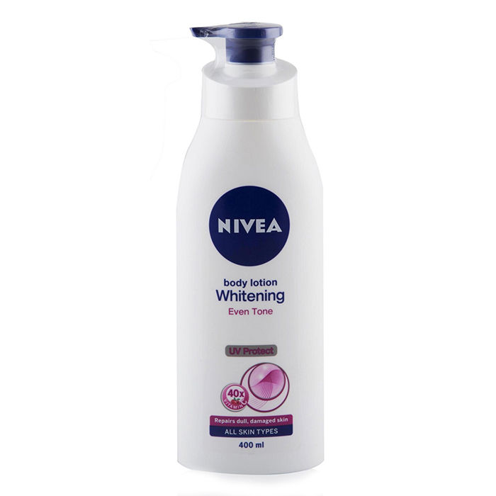 Buy Nivea Body Lotion, Whitening Even Tone UV Protect, For All Skin Types (400 ml) - Purplle