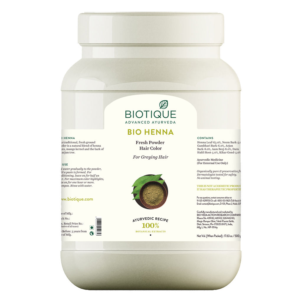 Buy Biotique Bio Henna Fresh Powder Hair Color (500 g) - Purplle