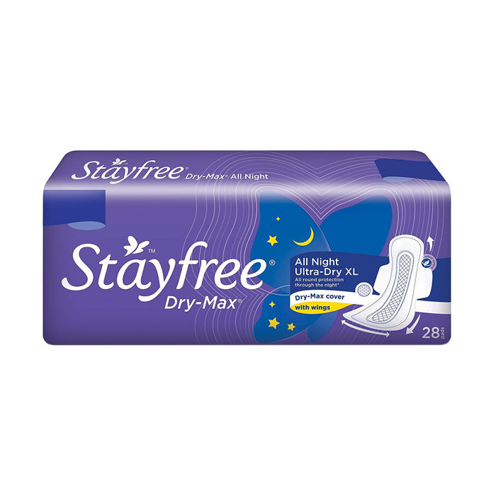 Buy Stayfree Drymax All Night Ultra-Dry XL 28 Pads - Purplle