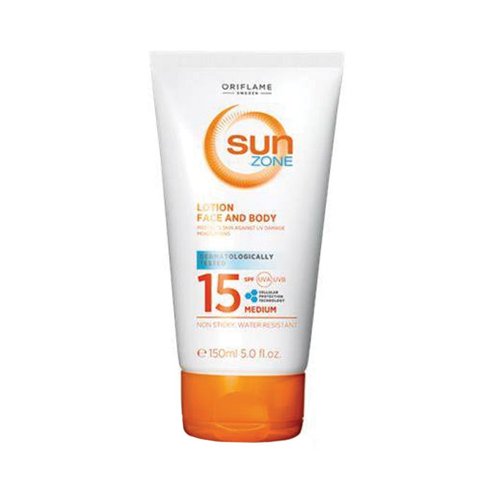 Buy Oriflame Sun Zone Lotion Face and Body SPF-15 Medium(150 ml) - Purplle