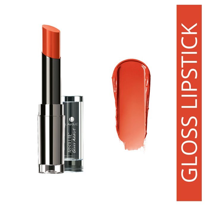 Buy Lakme Absolute Gloss Addict Lipstick Orange Candy 7 (4 ml) - Purplle