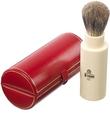 Buy Kent Premium Real Badger Hair Travel Shaving Brush in Ivory White Resin Case TR - Purplle