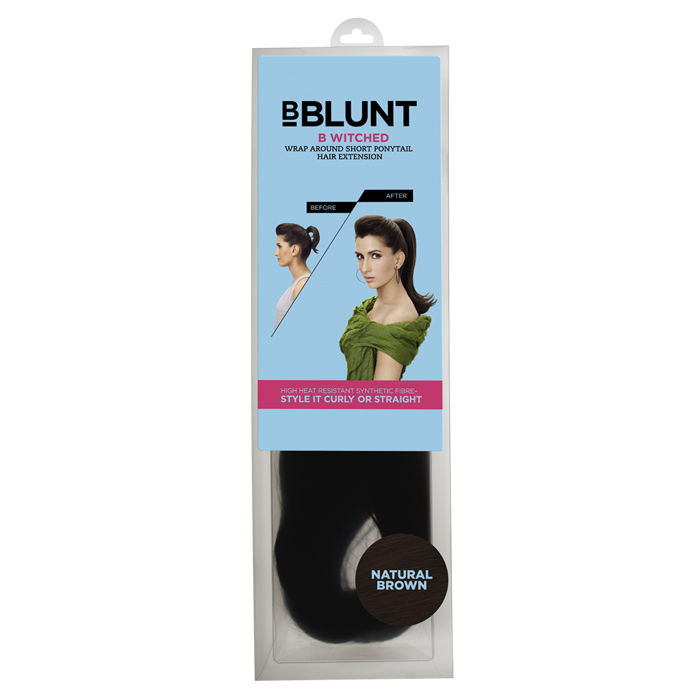 Buy BBLUNT B Witched Wrap Around Short Pony Tail Hair Extension - Natural Brown - Purplle