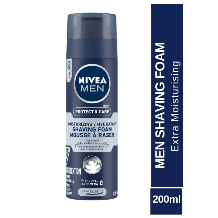 Buy NIVEA MEN Shaving, Protect & Care Shaving Foam, 200ml - Purplle