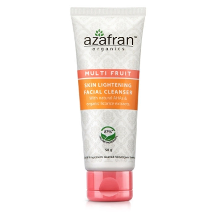 Buy Azafran Organics Multi Fruit Skin Lightening Facial Cleanser (50 g) - Purplle