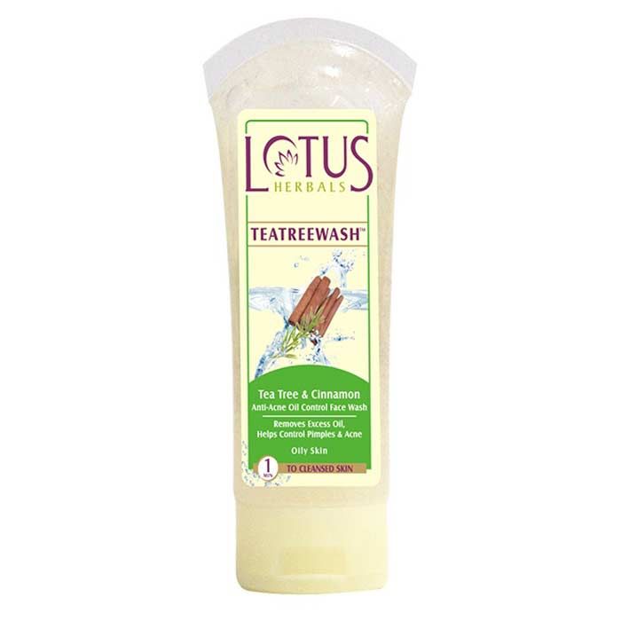 Buy Lotus Herbals Teatreewash Tea Tree & Cinnamon Anti-Acne Oil Control Face Wash (50 g) - Purplle