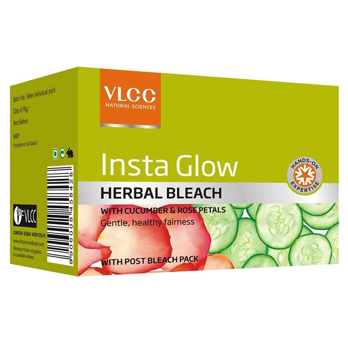 Buy VLCC Insta Glow Herbal Bleach (54 g) - Purplle