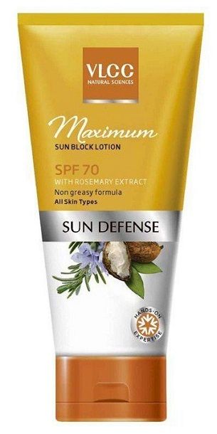 Buy VLCC Maximum Sun Block Lotion SPF-70/ PA++++ With Rosemary Extract (60 g) - Purplle