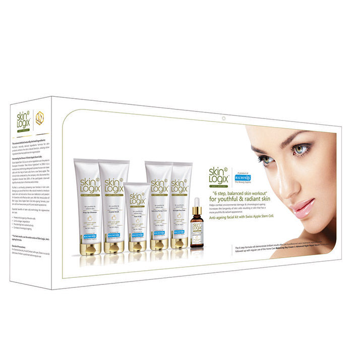 Buy Richfeel Skin Logix Anti Ageing Facial Kit With Swiss Apple Stem Cells - Purplle