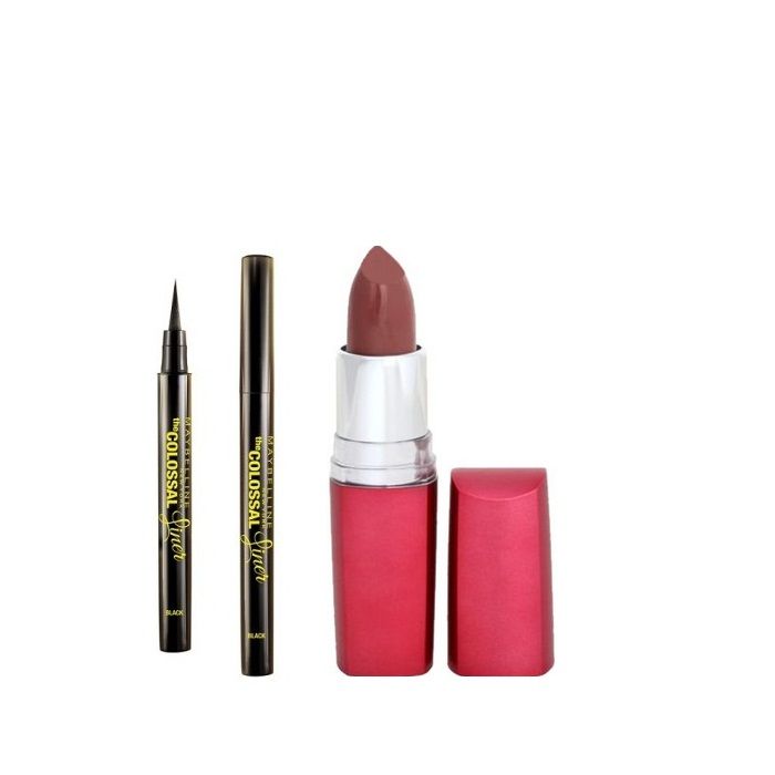 Buy Maybelline The Colossal Liner (1.2 g) + FREE Maybelline Color Sensational Lip Color Brick Rose RC41 (4 g) - Purplle