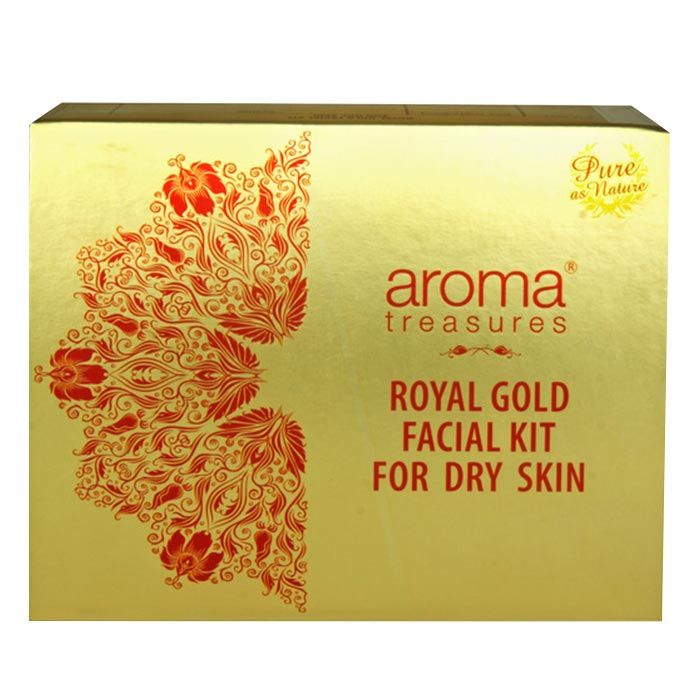 Buy Aroma Treasures Royal Gold Facial Kit for Dry Skin (225 g) - Purplle