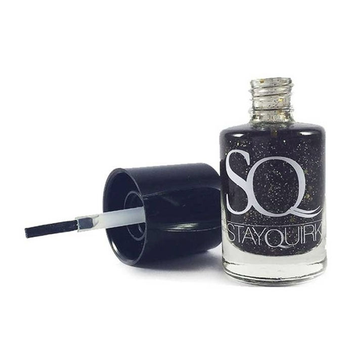 Buy Stay Quirky Nail Polish, Glitter, Black - Sane No more 607 (10 ml) - Purplle