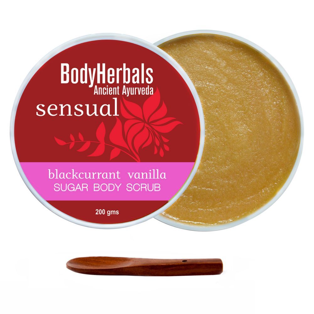 Buy BodyHerbals Ancient Ayurveda Blackcurrant Vanilla Sugar Body Scrub (200 g) - Purplle