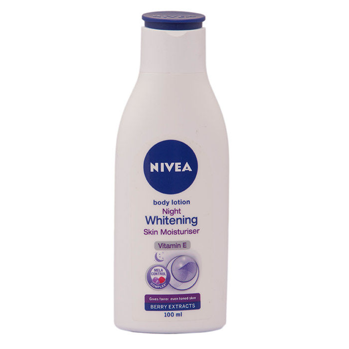 Buy Nivea Night Whitening Skin Moisturiser Body Lotion (100 ml) - Purplle