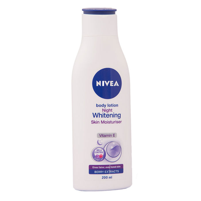 Buy Nivea Night Whitening Skin Moisturiser Body Lotion (200 ml) - Purplle