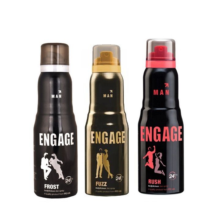 Buy Engage Deodorant Combo Pack - Buy 2 Get 1 Free (Frost + Rush + Fuzz)(150 ml X 3) - Purplle