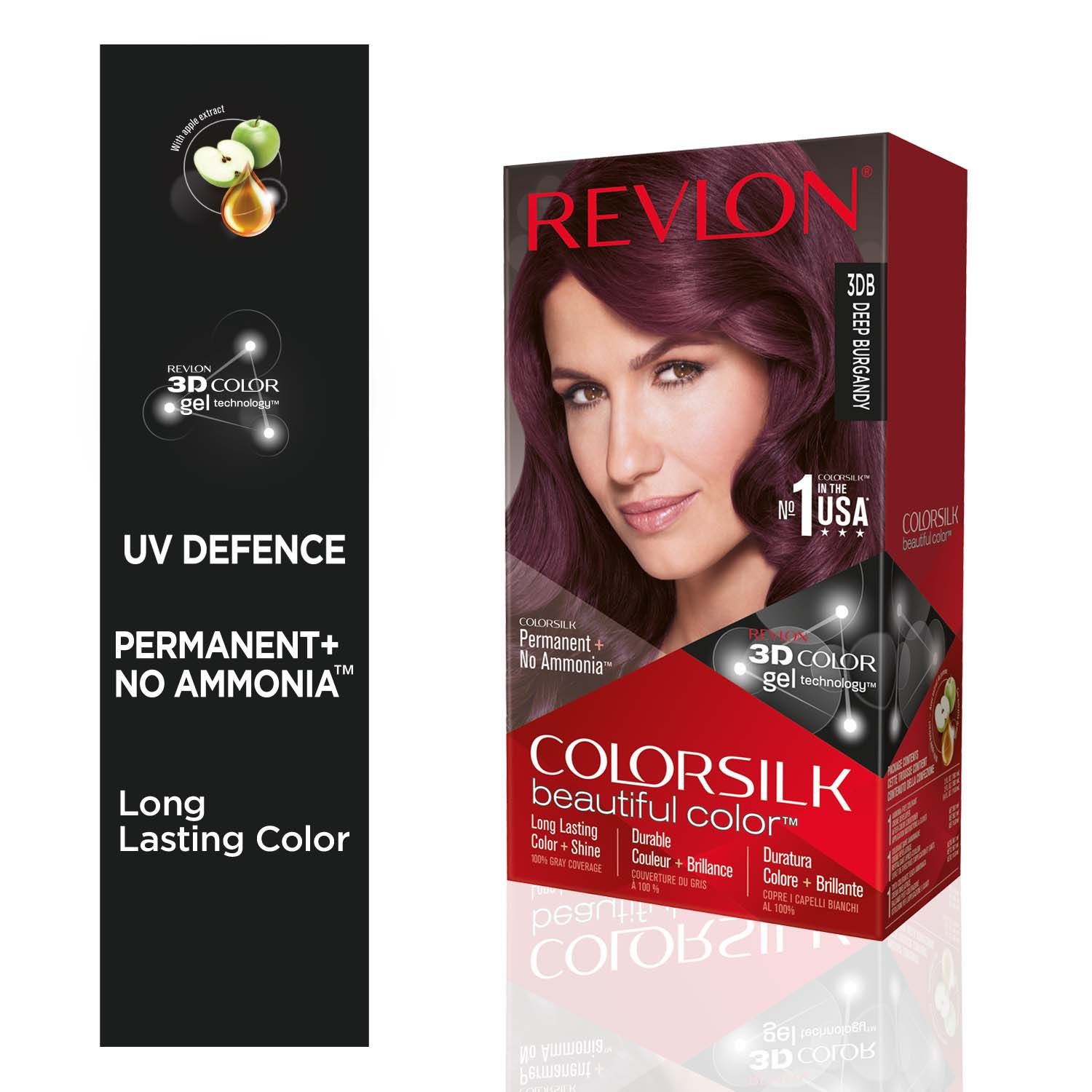 Buy Revlon Colorsilk Hair Color With 3D Color Technology - Deep Burgundy 3DB - Purplle