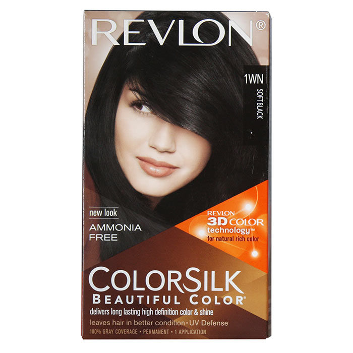 Buy Revlon Colorsilk Hair Color With 3D Color Technology - Soft Black 1WN - Purplle