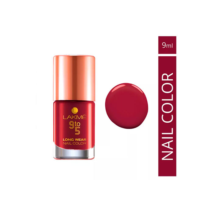 Buy Lakme 9 To 5 Long Wear Nail Color Ruby Touch (9 ml) - Purplle