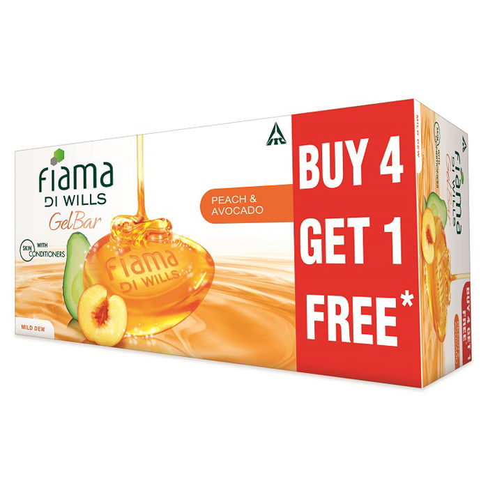 Buy Fiama Di Wills Mild Dew Gel Bar (125 g) Buy 4 Get 1 FREE - Purplle