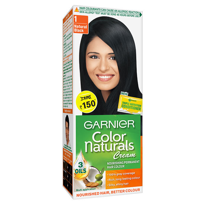 Buy Garnier Colour Naturals Nourishing Permanent Hair Colour Natural Black 1 Rs.20 Off - Purplle