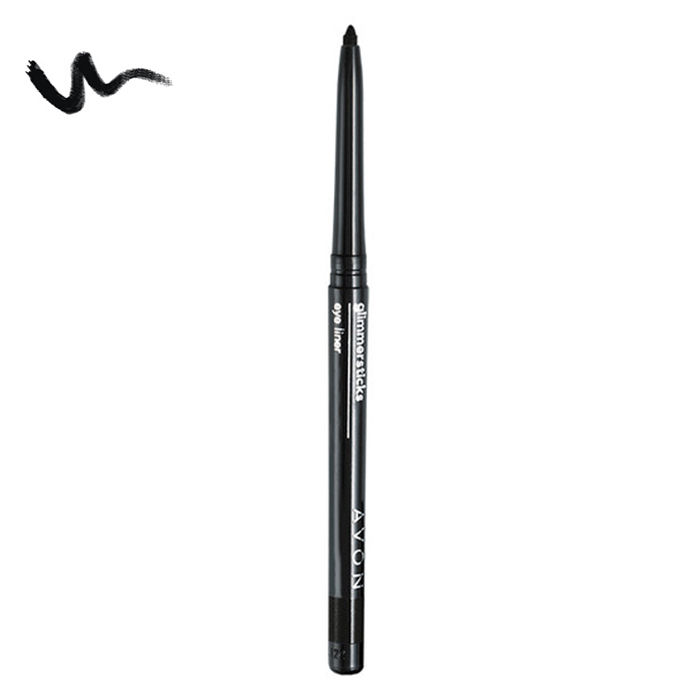 Buy Avon Retractable Glimmersticks Eye Liners Blackest Black (0.28 g) - Purplle
