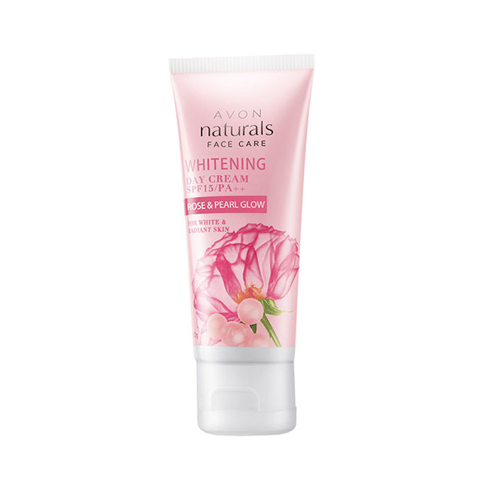 Buy Avon Naturals Whitening Day Cream With Rose & Pearl Glow SPF 15 (50 g) - Purplle