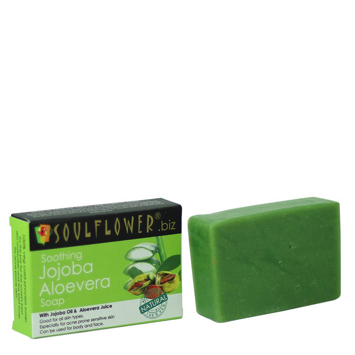 Buy Soulflower Jojoba Aloevera Soap (90 g) - Purplle