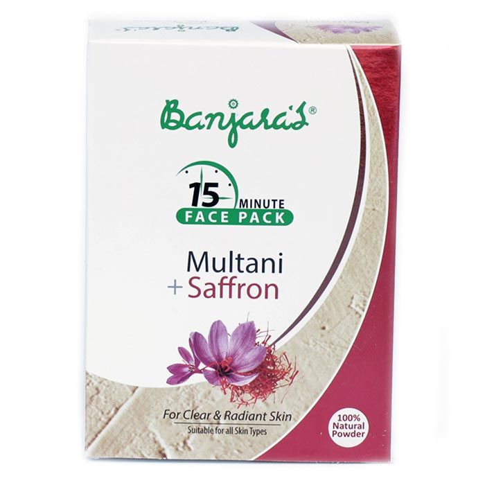 Buy Banjara's 15 Minutes Face Pack Multani with Saffron (50 g) - Purplle