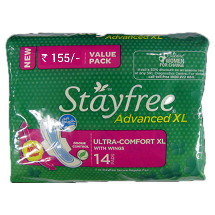 Buy Stayfree Ultra Thin Advanced 14's XL - Purplle