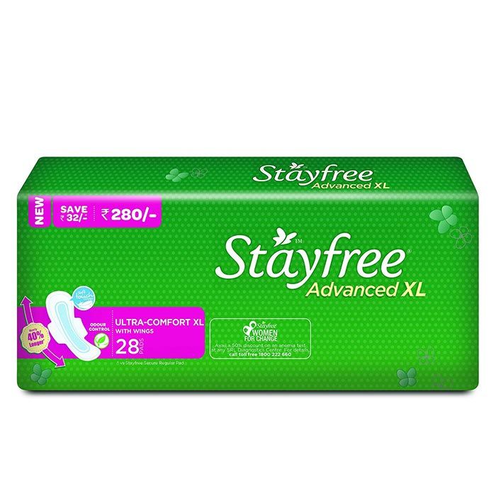 Buy Stayfree Advanced XL Ultra-Comfort 28'S - Purplle