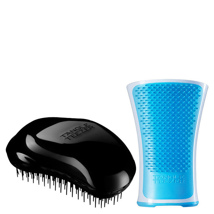 Buy Tangle Teezer Combo Original Black and Aqua Blue and White - Purplle