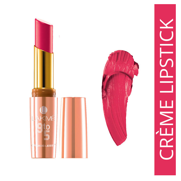 Buy Lakme 9 To 5 Creaseless Creme Lip Color CP14 Pink Shock (3.6 g) - Purplle