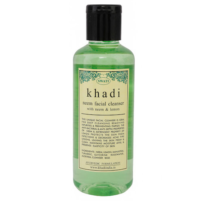 Buy khadi Neem Facial Cleanser With Neem Lemon210 ml By Swati Gramodyog - Purplle