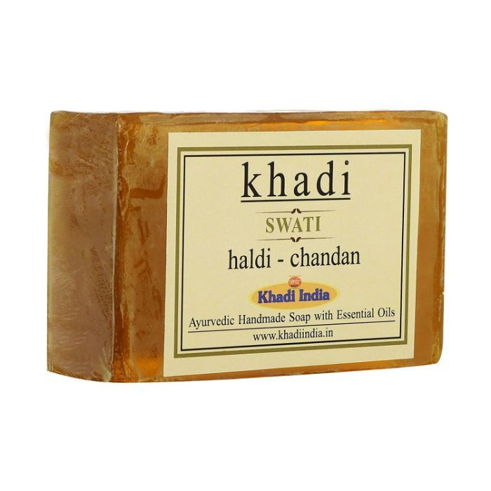 Buy Swati Khadi Ayurvedic Handmade Soap HALDI-CHANDAN - Purplle