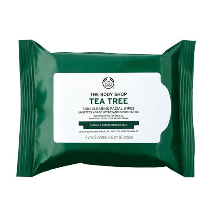Buy The Body Shop Cleansing Wipes Tea Tree (50 ml) - Purplle