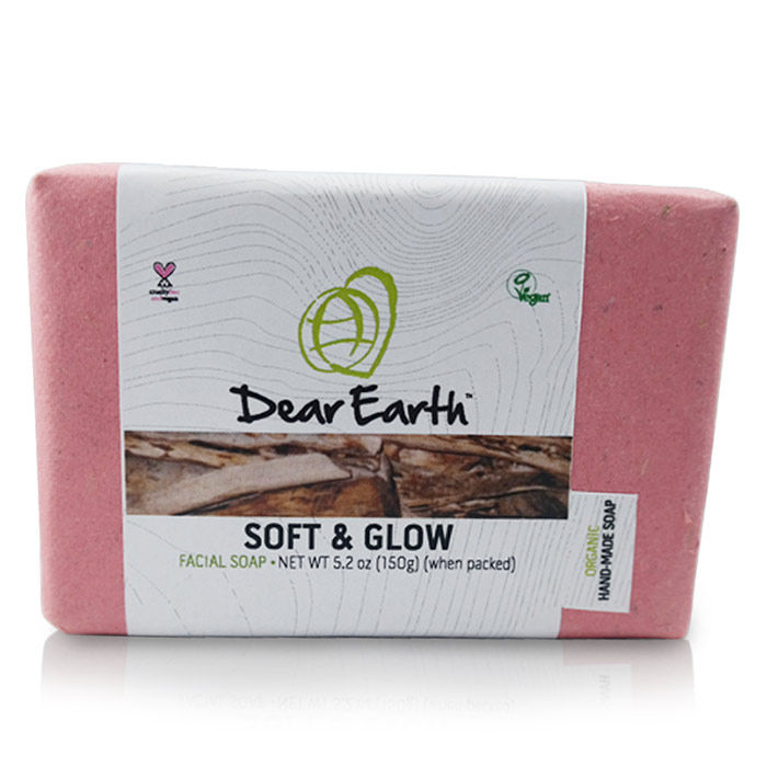 Buy Dear Earth Soft & Glow Facial Organic & Vegan Soap (150 g) - Purplle