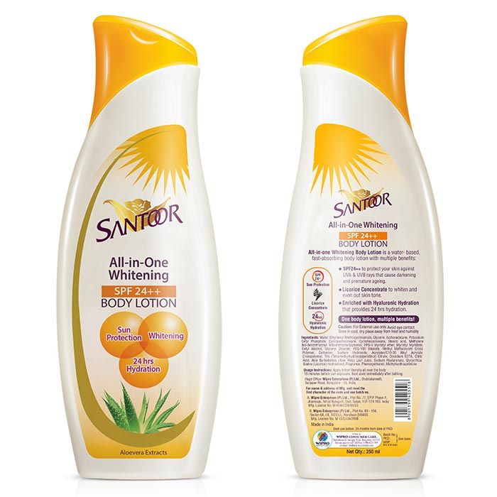 Buy Santoor Body Lotion All-in-One (250 ml) - Purplle