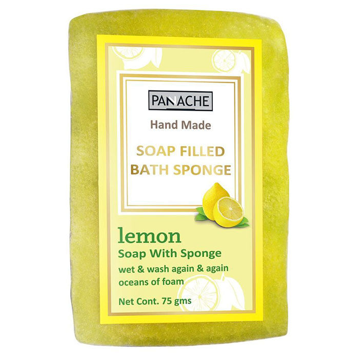 Buy Panache Soap Filled Bath Sponge Lemon - Purplle