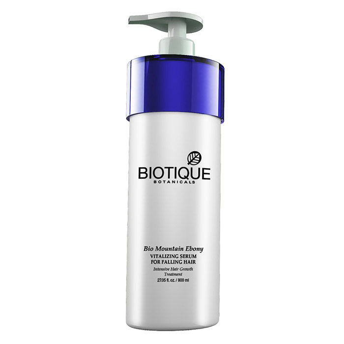 Buy Biotique Bio Mountain Ebony Vitalizing Serum For Falling Hair Intensive Hair Regrowth Treatment (800 ml) - Purplle