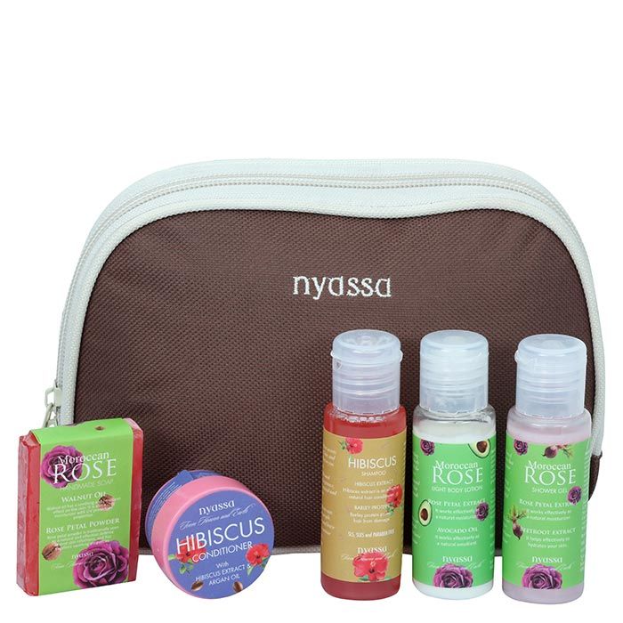 Buy Nyassa Moroccan Rose Travel Kit (125 g) - Purplle